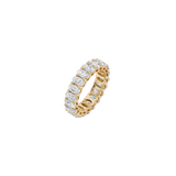 Dorsey - OVAL - CUT ETERNITY BAND IN MOISSANITE, GOLD VERMEIL