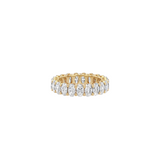 Dorsey - OVAL - CUT ETERNITY BAND IN MOISSANITE, GOLD VERMEIL