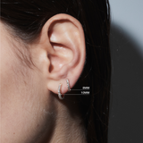 Dorsey - 14K PAVÉ HUGGIE EARRING IN LAB DIAMOND, 14K WHITE GOLD