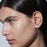 Dorsey - 14K PAVÉ HUGGIE EARRING IN LAB DIAMOND, 14K WHITE GOLD