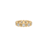 Dorsey - PETITE RHEN ROUND - CUT RING IN MOISSANITE, GOLD VERMEIL
