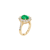 Dorsey - 14K PETITE SPENCER RING IN LAB EMERALD AND LAB DIAMOND, 14K YELLOW GOLD