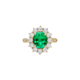 Dorsey - 14K PETITE SPENCER RING IN LAB EMERALD AND LAB DIAMOND, 14K YELLOW GOLD