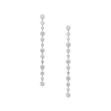 Dorsey - 14K LONG SYLVIE RIVIÈRE DROP EARRINGS IN LAB DIAMOND, 14K WHITE GOLD