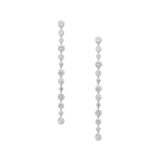 Dorsey - 14K LONG SYLVIE RIVIÈRE EARRINGS IN LAB DIAMOND, 14K YELLOW GOLD WITH WHITE RHODIUM BEZEL