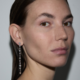 Dorsey - LONG SYLVIE RIVIÈRE EARRINGS IN MOISSANITE, GOLD VERMEIL