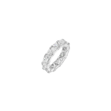 Dorsey - THEODORA TRILLION CUT ETERNITY BAND IN MOISSANITE, STERLING SILVER