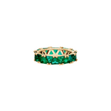 Dorsey - 14K THEODORA TRILLION - CUT ETERNITY BAND IN DEEP LAB EMERALD, 14K YELLOW GOLD