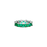 Dorsey - 14K THEODORA TRILLION - CUT ETERNITY BAND IN LAB EMERALD, 14K WHITE GOLD
