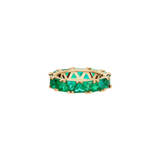 Dorsey - 14K THEODORA TRILLION - CUT ETERNITY BAND IN LAB EMERALD, 14K YELLOW GOLD