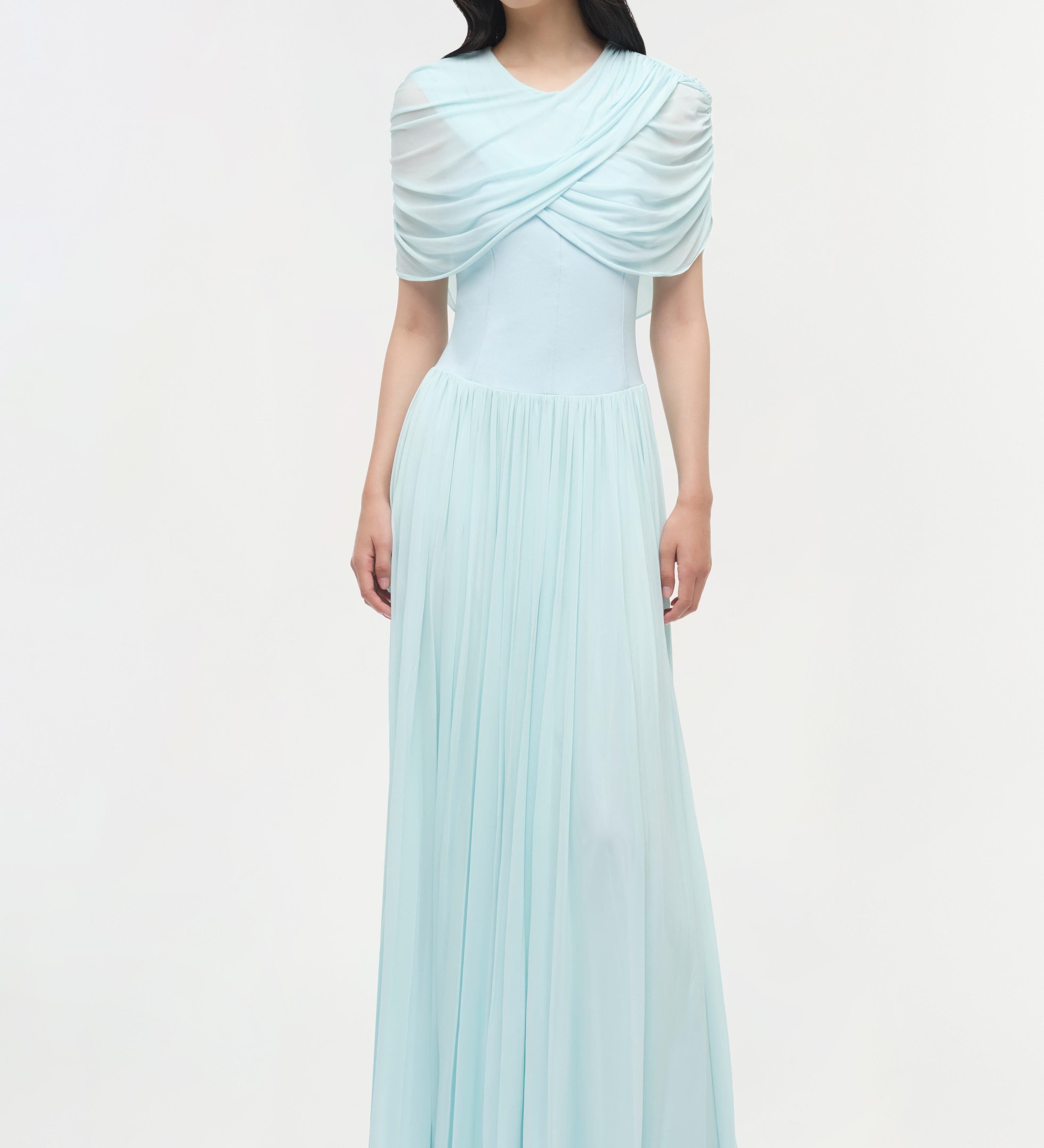 Simkhai - Nancie Draped Jersey Cape Maxi Dress