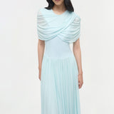 Simkhai - Nancie Draped Jersey Cape Maxi Dress