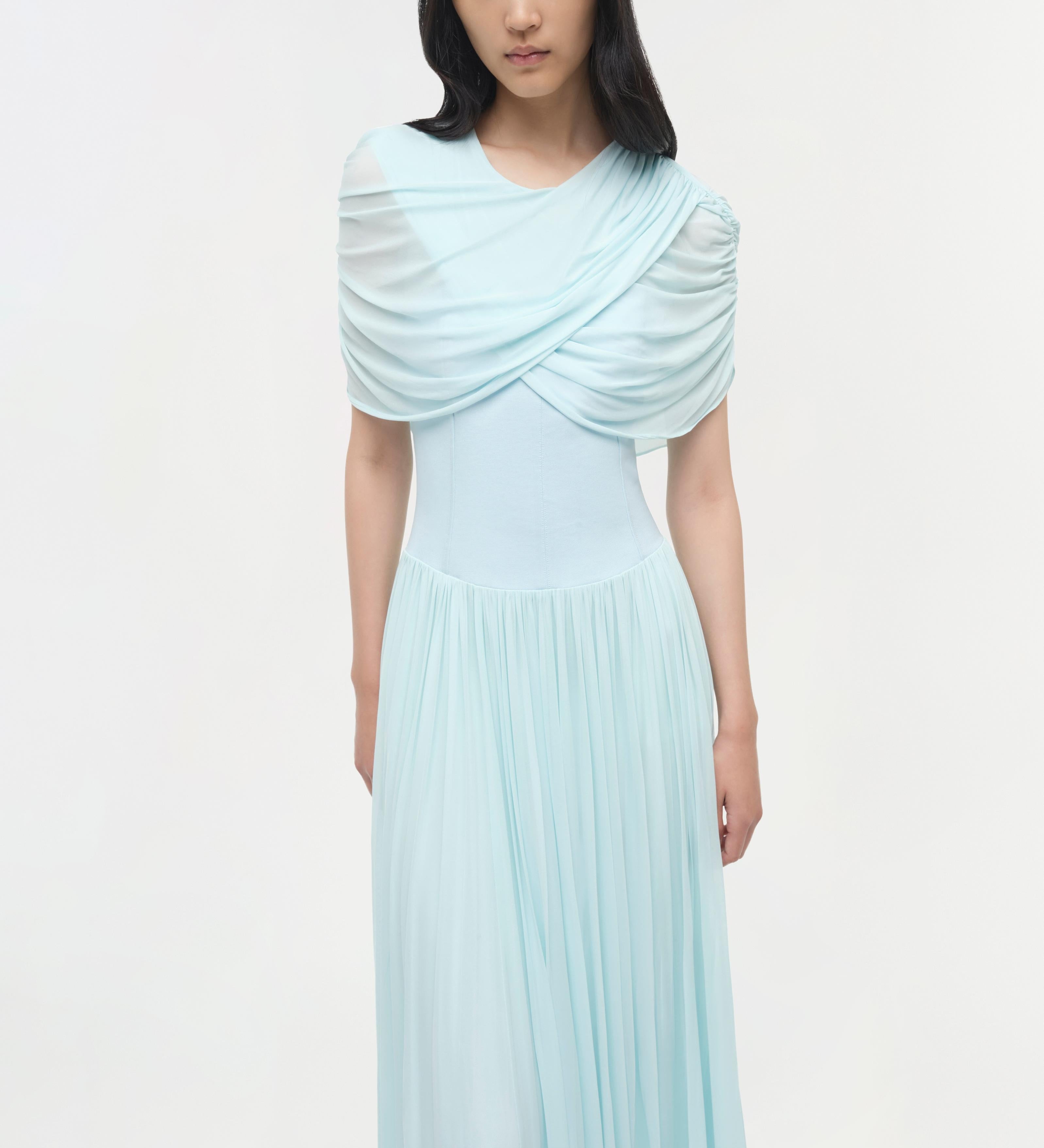 Simkhai - Nancie Draped Jersey Cape Maxi Dress