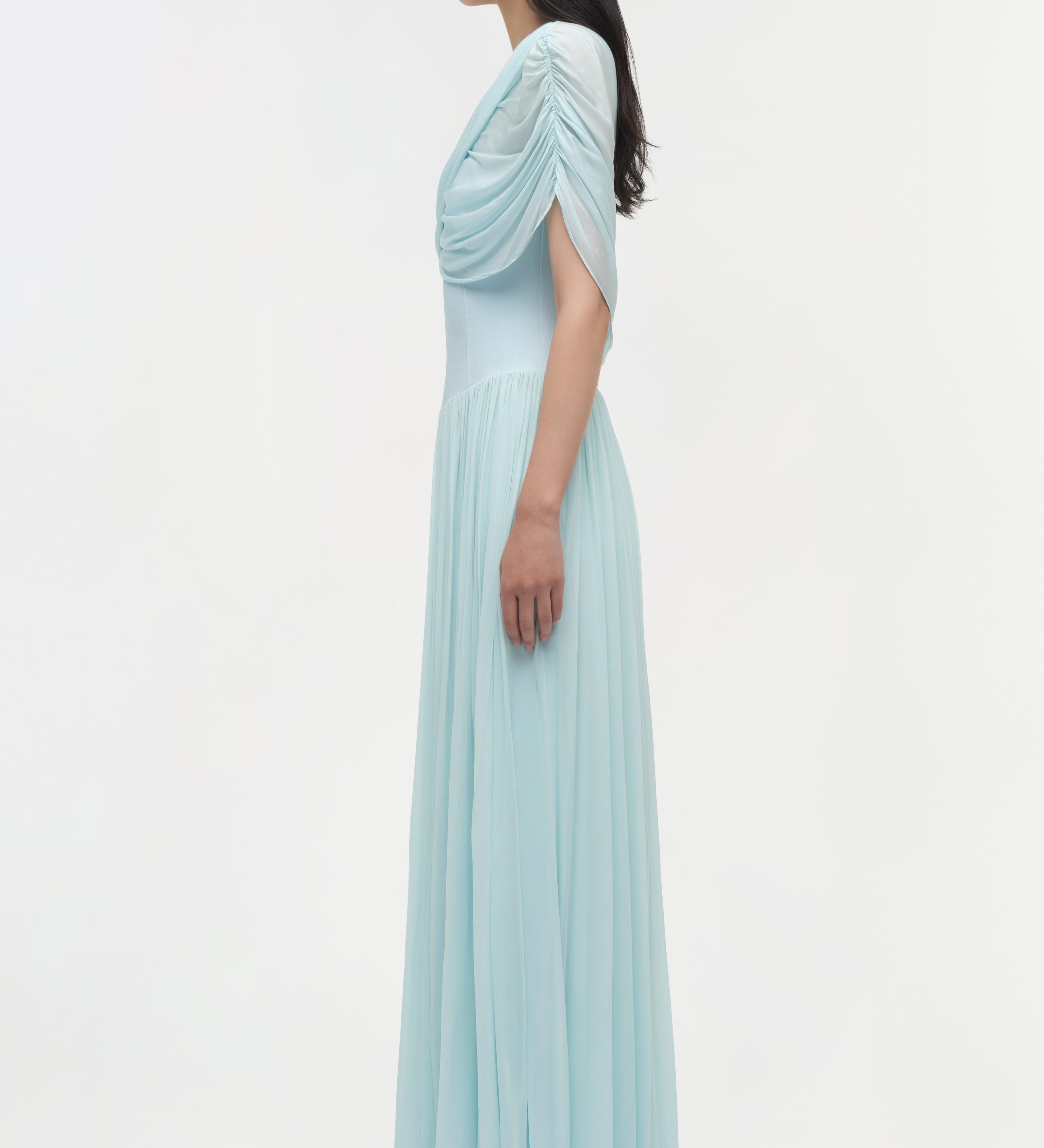 Simkhai - Nancie Draped Jersey Cape Maxi Dress