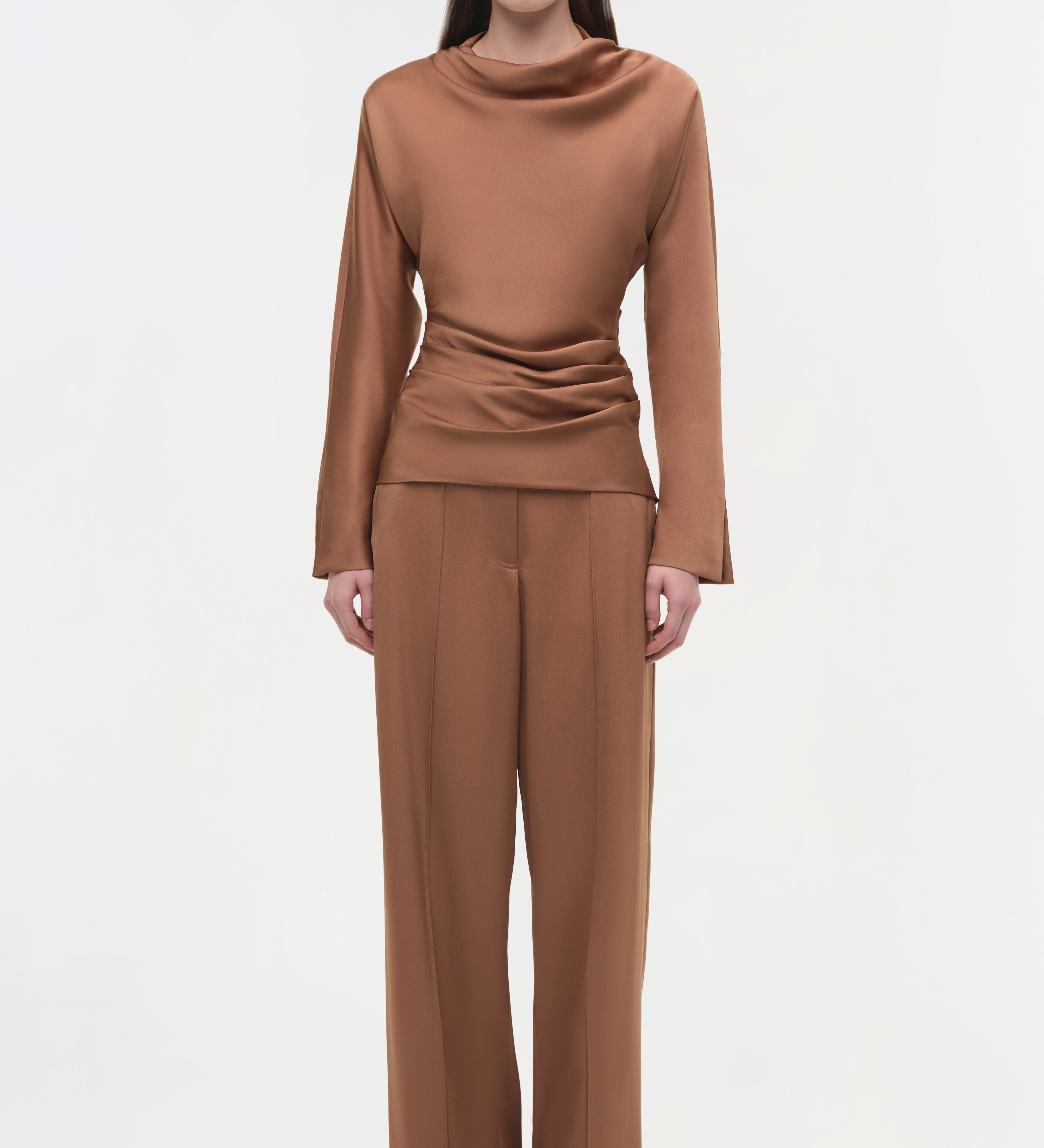 Simkhai - Victoria Draped Satin Top