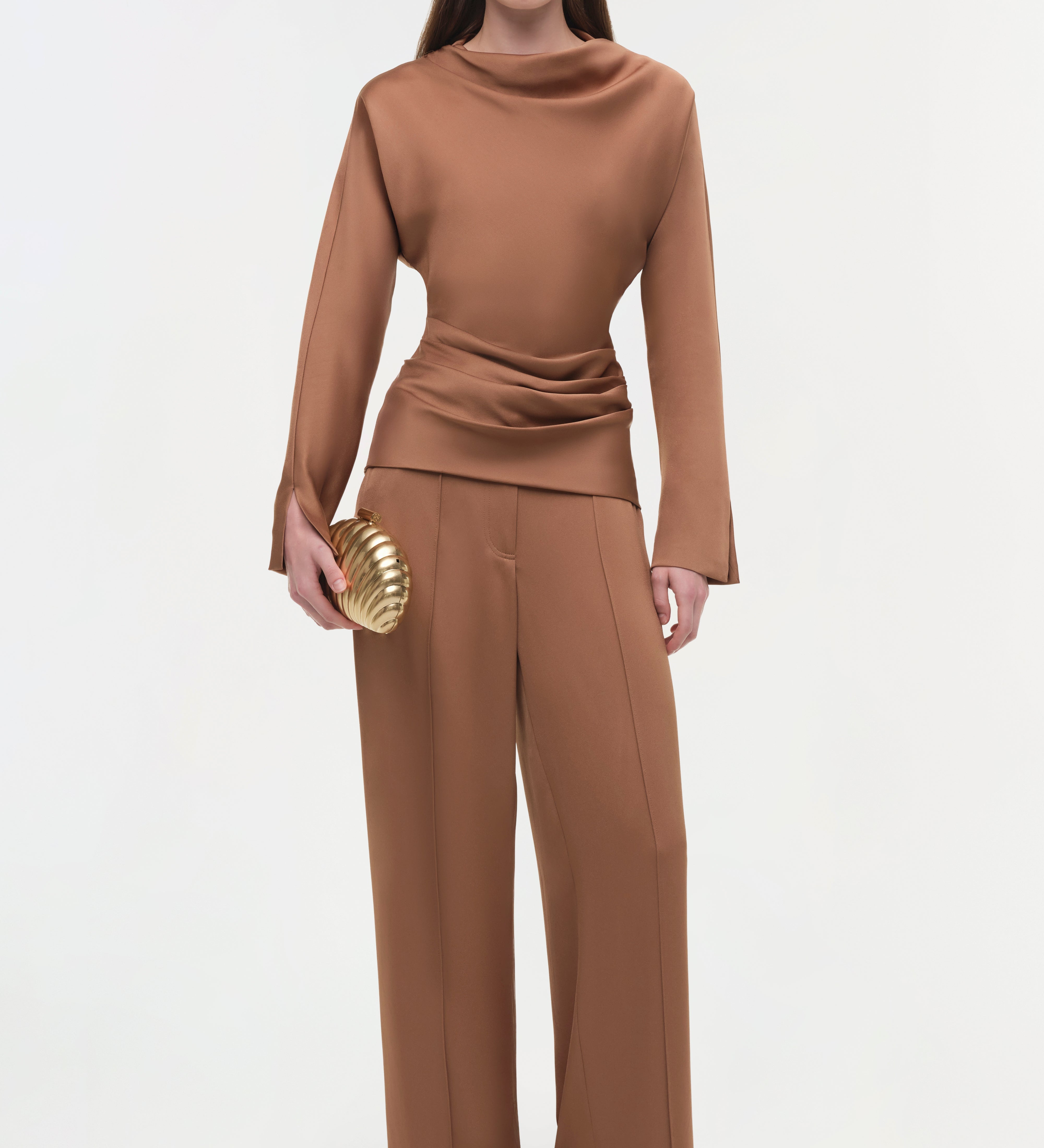 Simkhai - Victoria Draped Satin Top
