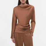 Simkhai - Victoria Draped Satin Top