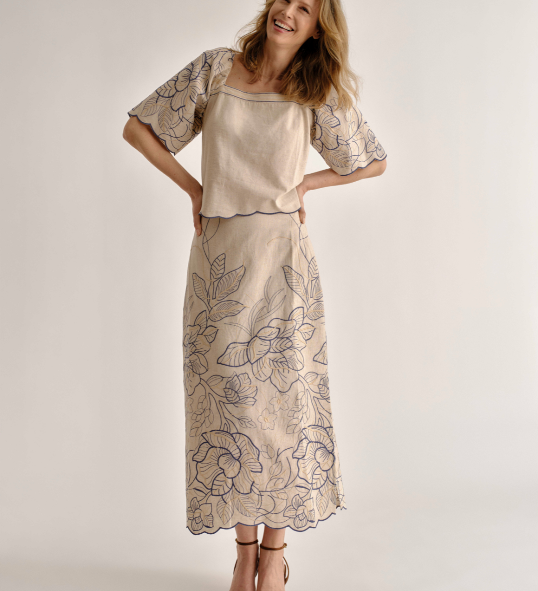 Cartolina - Bryn Top - Natural Linen