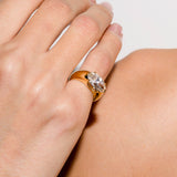 Dorsey - 14K RHYS OVAL-CUT PINKY RING IN LAB DIAMOND