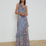 L'AGENCE - Viola Silk Cowl-Neck Gown