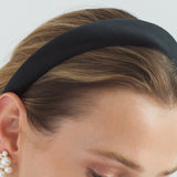 Jennifer Behr - Tori Headband in Satin -- Black