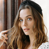 Jennifer Behr - Twist Headband in Silk Satin -- Black