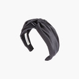 Jennifer Behr - Twist Headband in Silk Satin -- Black