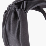 Jennifer Behr - Twist Headband in Silk Satin -- Black