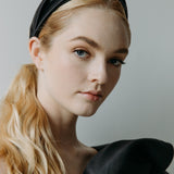 Jennifer Behr - Twist Headband in Silk Satin -- Black