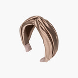 Jennifer Behr - Twist Headband in Silk Satin -- Cappuccino