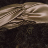 Jennifer Behr - Twist Headband in Silk Satin -- Cappuccino