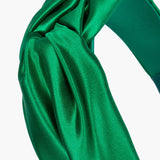 Jennifer Behr - Twist Headband in Silk Satin -- Emerald
