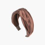 Jennifer Behr - Twist Headband in Silk Satin -- Espresso