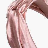 Jennifer Behr - Twist Headband in Silk Satin -- Peony
