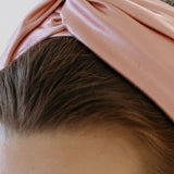 Jennifer Behr - Twist Headband in Silk Satin -- Peony