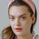 Jennifer Behr - Twist Headband in Silk Satin -- Peony