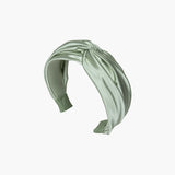 Jennifer Behr - Twist Headband in Silk Satin -- Pistachio