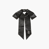 Jennifer Behr - Monogram Adley Satin Bow Barrette -- Black