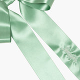 Jennifer Behr - Monogram Adley Satin Bow Barrette -- Celadon