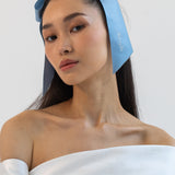 Jennifer Behr - Monogram Adley Satin Bow Barrette -- Powder