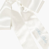 Jennifer Behr - Monogram Adley Satin Bow Barrette -- Snow