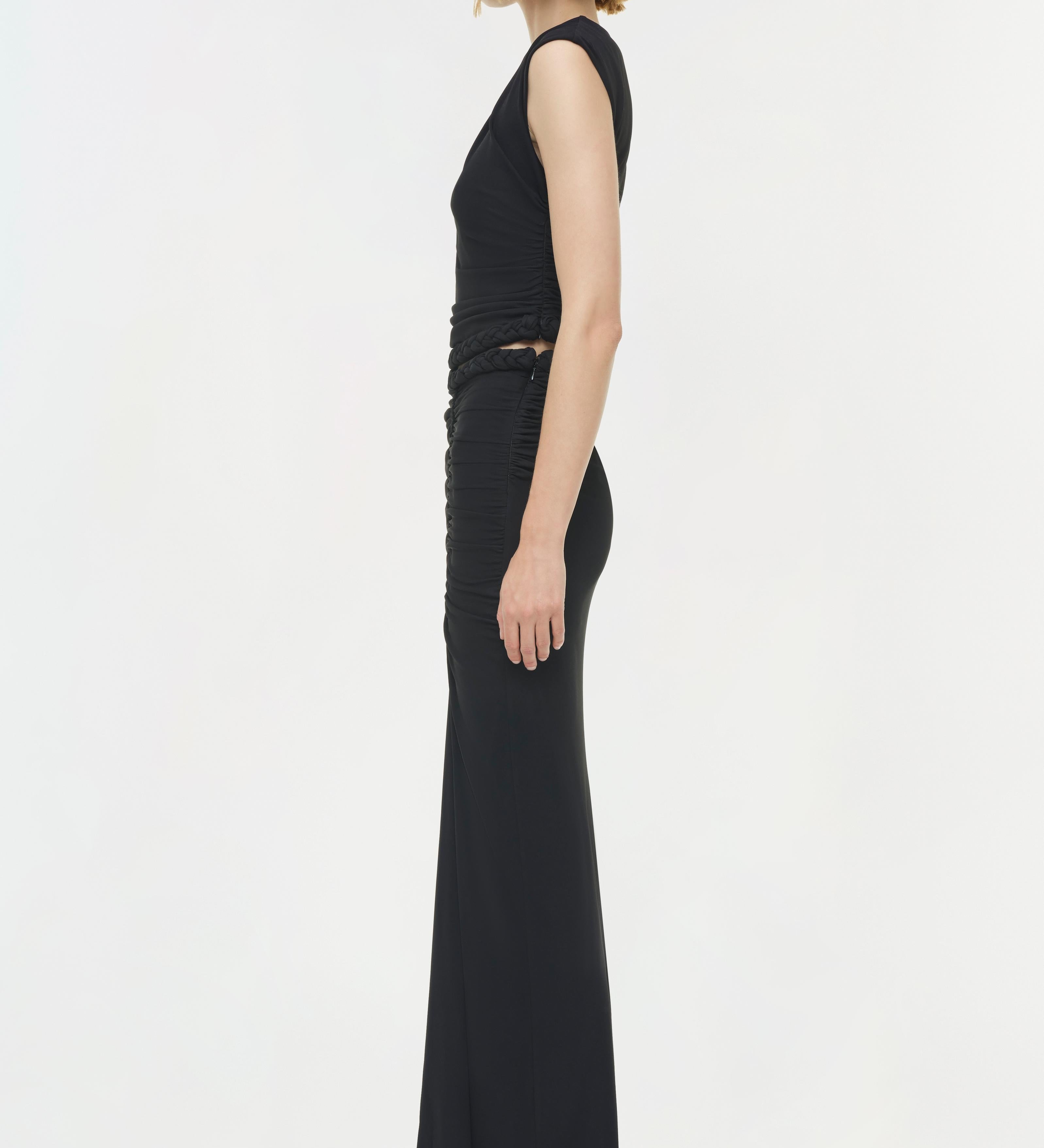 Simkhai - Juna Draped Jersey Midi Skirt