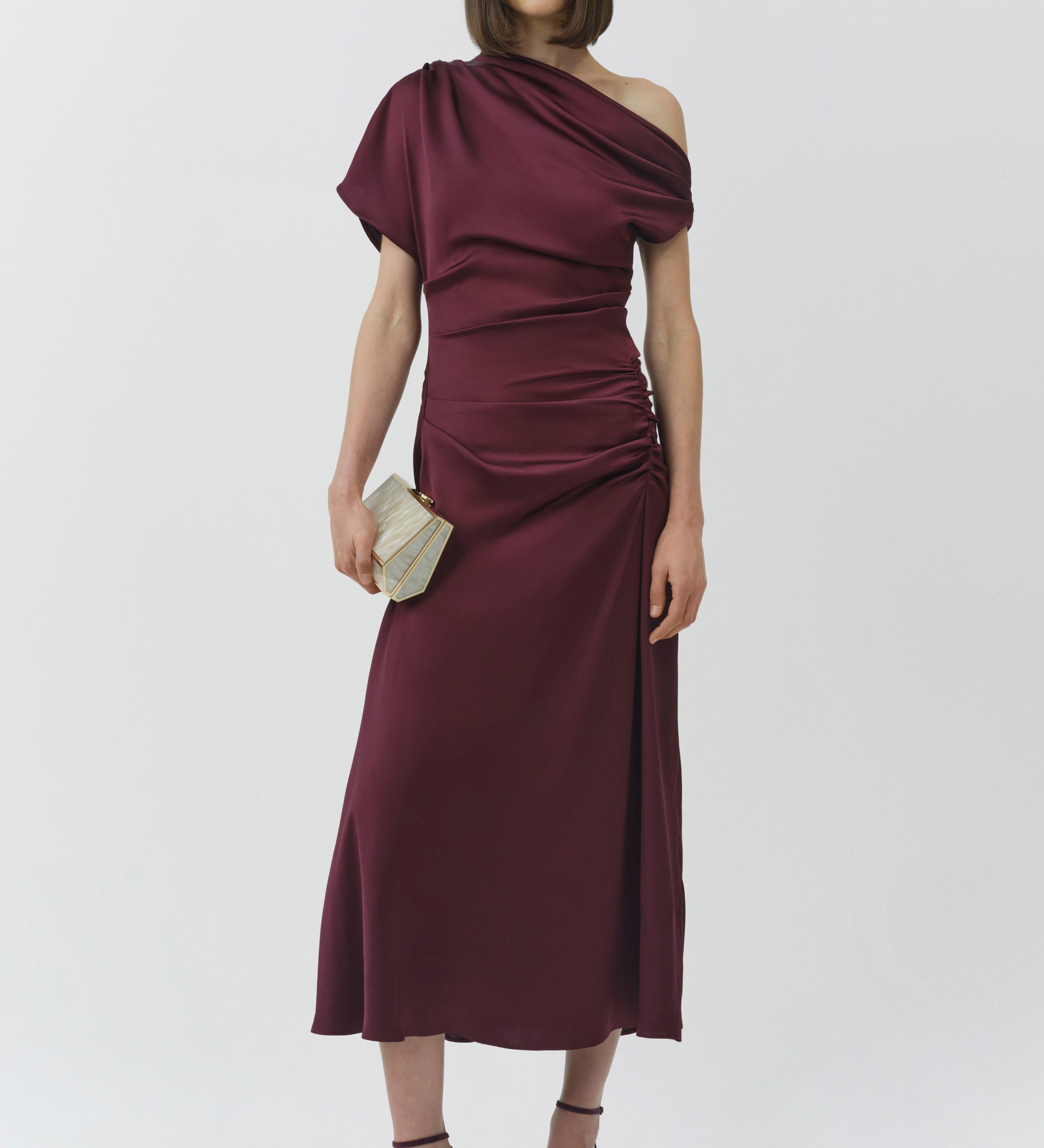 Simkhai - Joanna Off Shoulder Satin Midi Dress