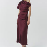 Simkhai - Joanna Off Shoulder Satin Midi Dress