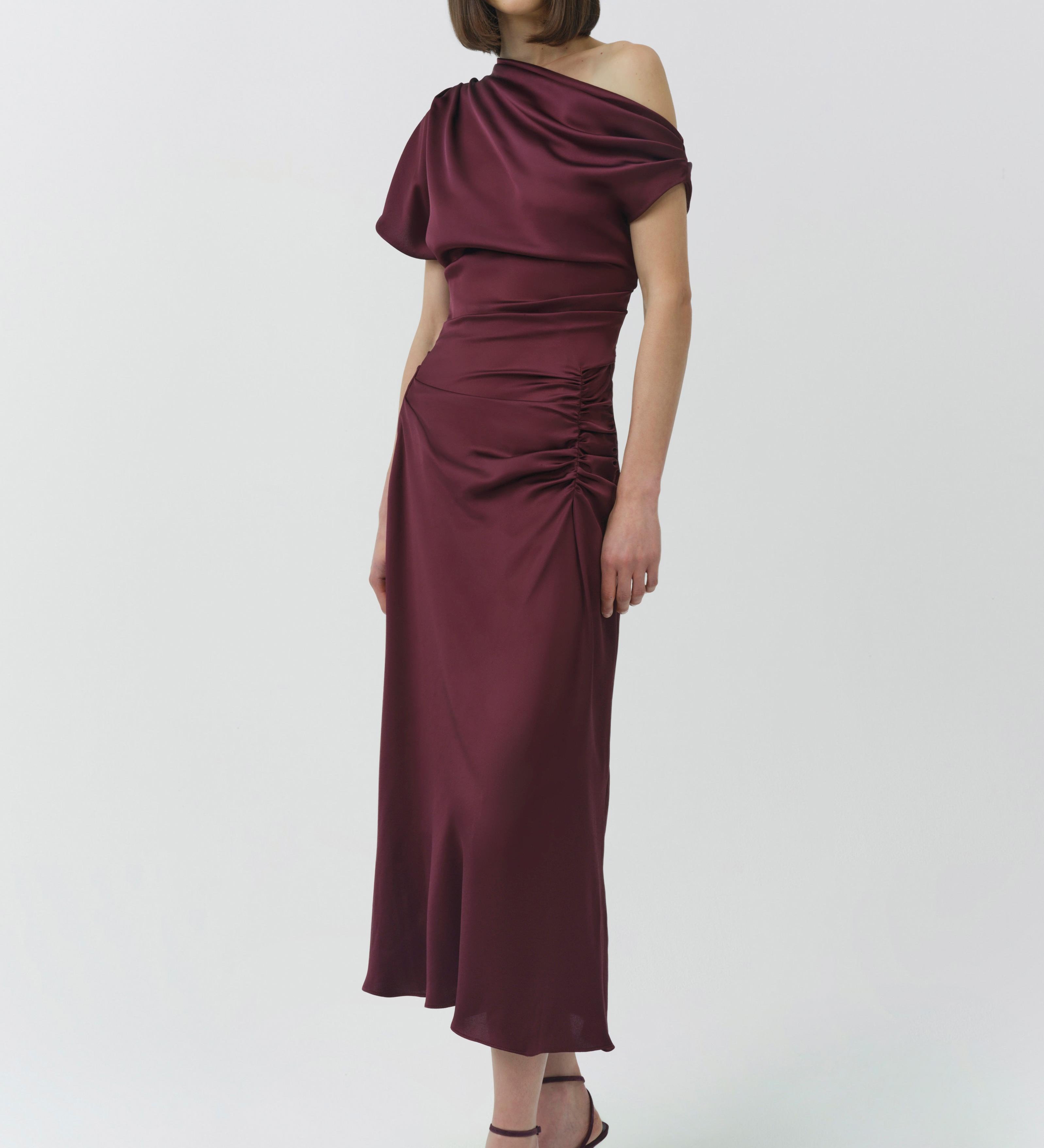 Simkhai - Joanna Off Shoulder Satin Midi Dress