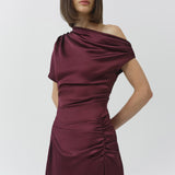 Simkhai - Joanna Off Shoulder Satin Midi Dress