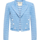 L'AGENCE - Dolly Striped Denim Blazer