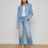 L'AGENCE - Dolly Striped Denim Blazer