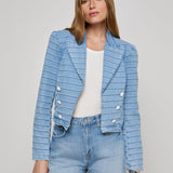 L'AGENCE - Dolly Striped Denim Blazer