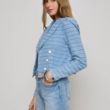 L'AGENCE - Dolly Striped Denim Blazer